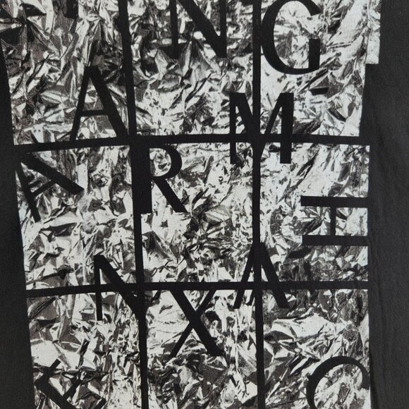 Armani Exchange T-shirt Women Large Logo Short Sleeve Black Graphic Soft Adult - Picture 5 of 14